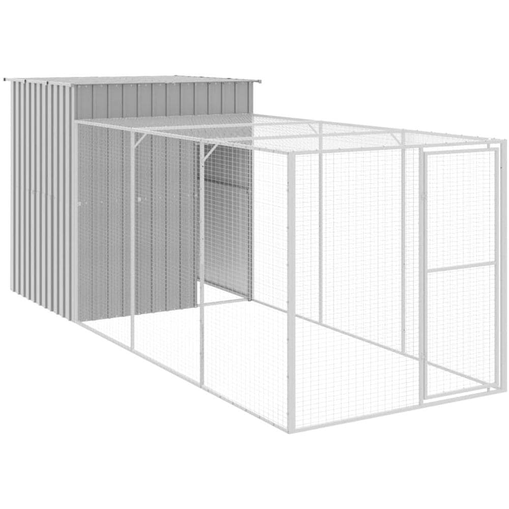 Pollaio Area Corsa Grigio Chiaro 165x455x181 cm Acciaio Zincato - Foto 2