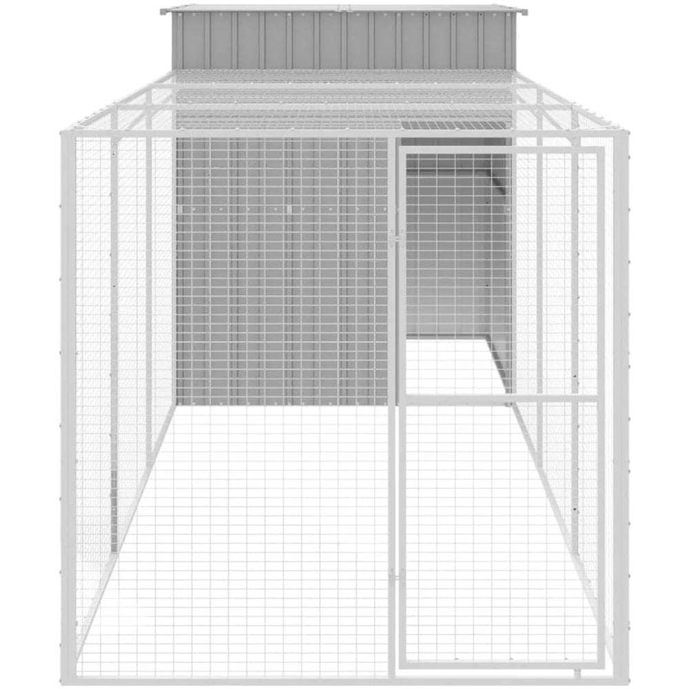 Pollaio Area Corsa Grigio Chiaro 165x455x181 cm Acciaio Zincato - Foto 3