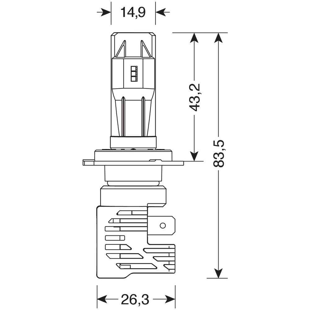 9/32v Halo Led Serie 8 Halo Killer - (h7) - 25w - Px26d - 2 Pz - Scatola - Foto 3