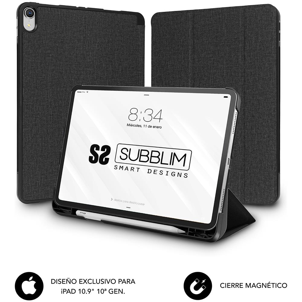 FUNDA TABLET IPAD 10.9'' 10 Gen NEGRO Custodia a libro Nero - Foto 2