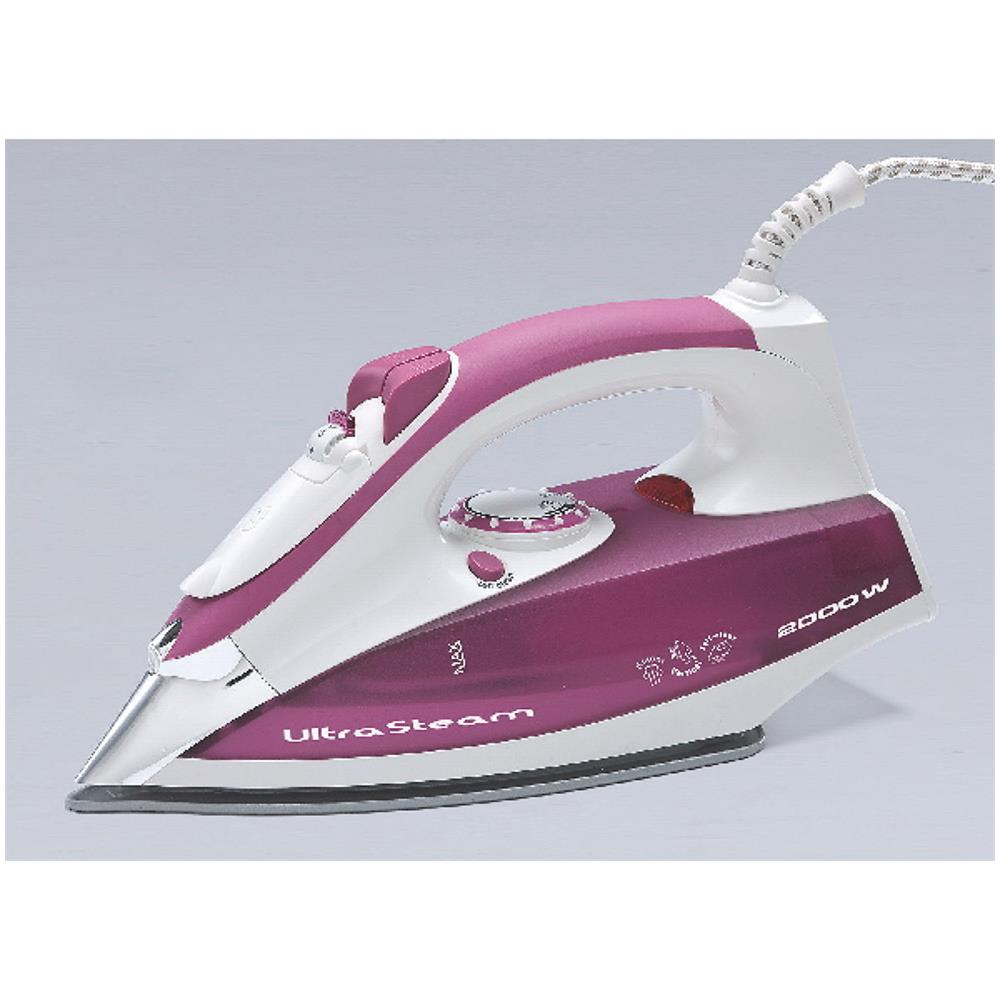 6215 Steam Iron Ferro da Stiro a Vapore Potenza 2200 W Colore Bianco e Rosa - Foto 2