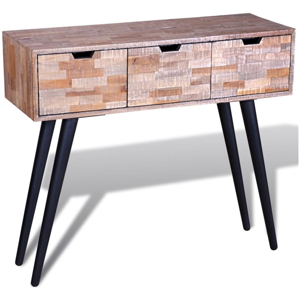 Tavolo Consolle In Legno Anticato Di Teak - Foto 1