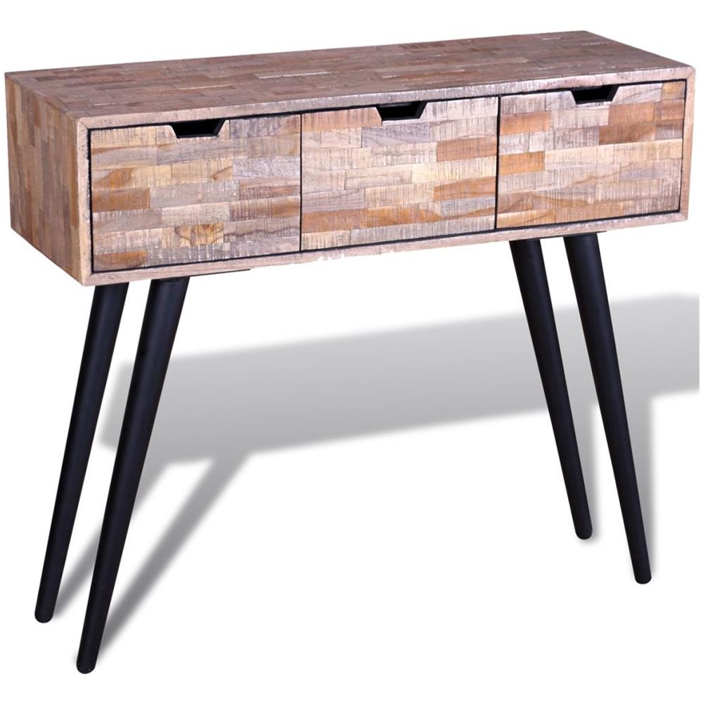 Tavolo Consolle In Legno Anticato Di Teak - Foto 2