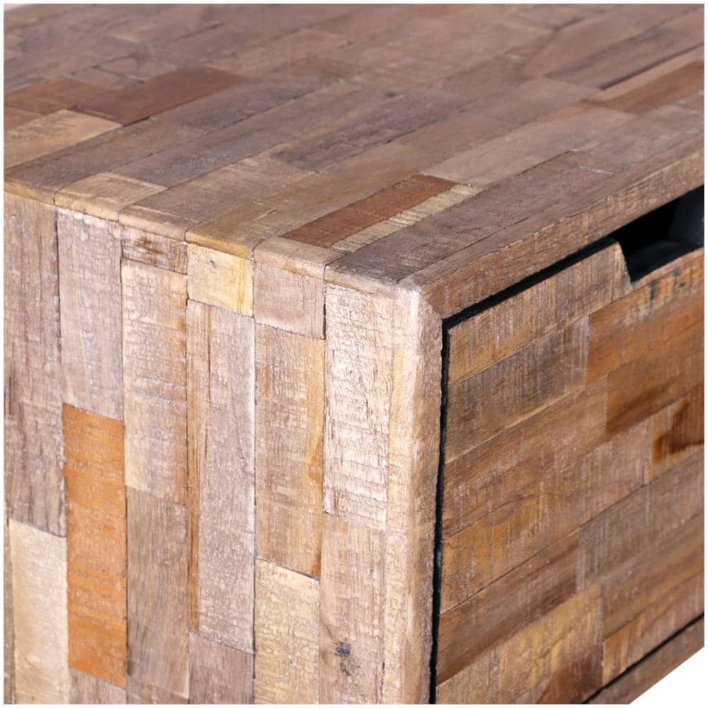 Tavolo Consolle In Legno Anticato Di Teak - Foto 16