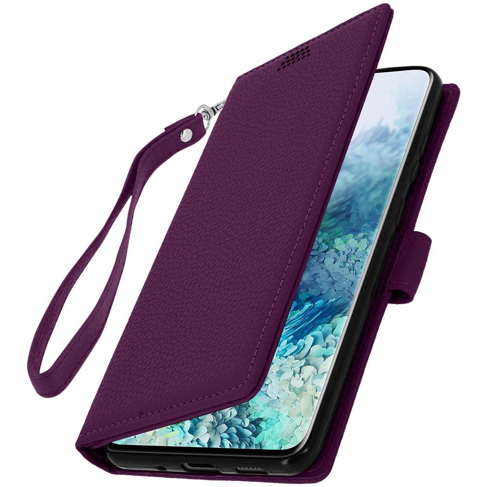 Custodia Samsung Galaxy S20 Portafoglio Supporto Video Cover Soft Touch Viola - Foto 2