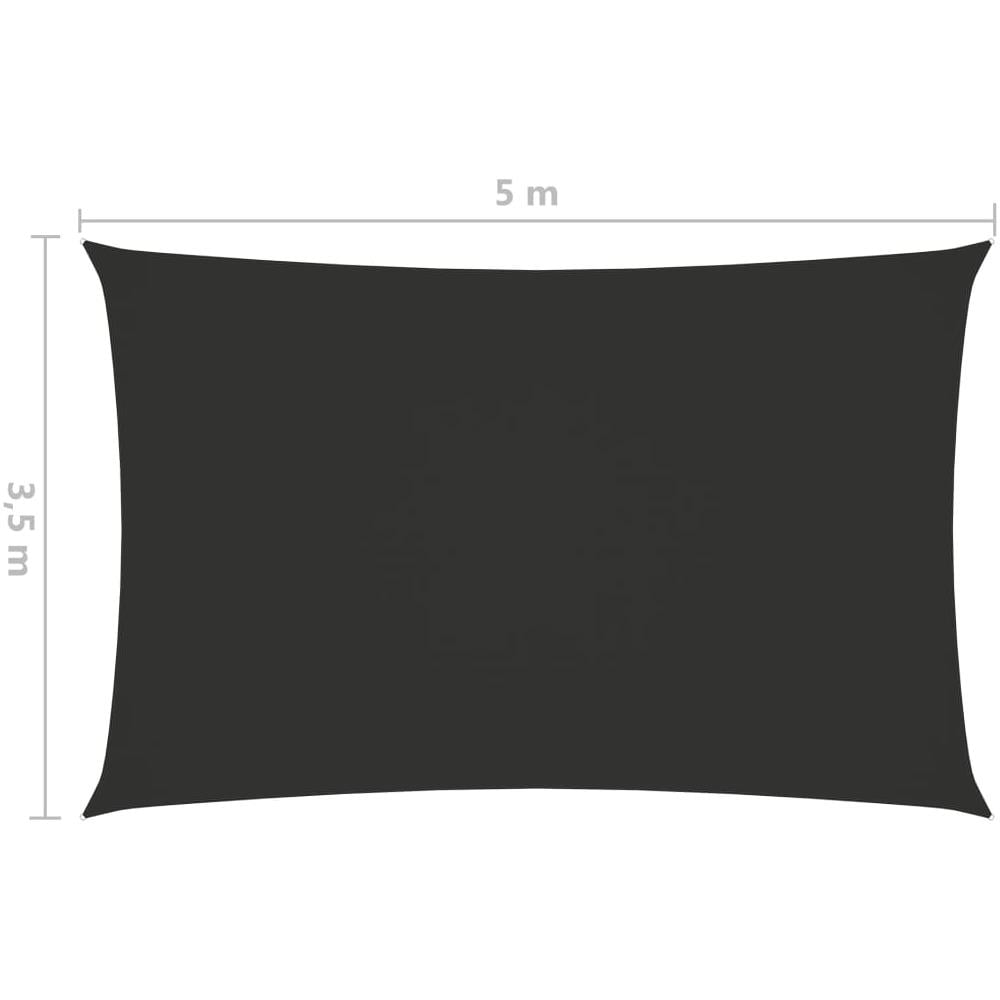 Parasole a Vela Oxford Rettangolare 3,5x5 m Antracite - Foto 8