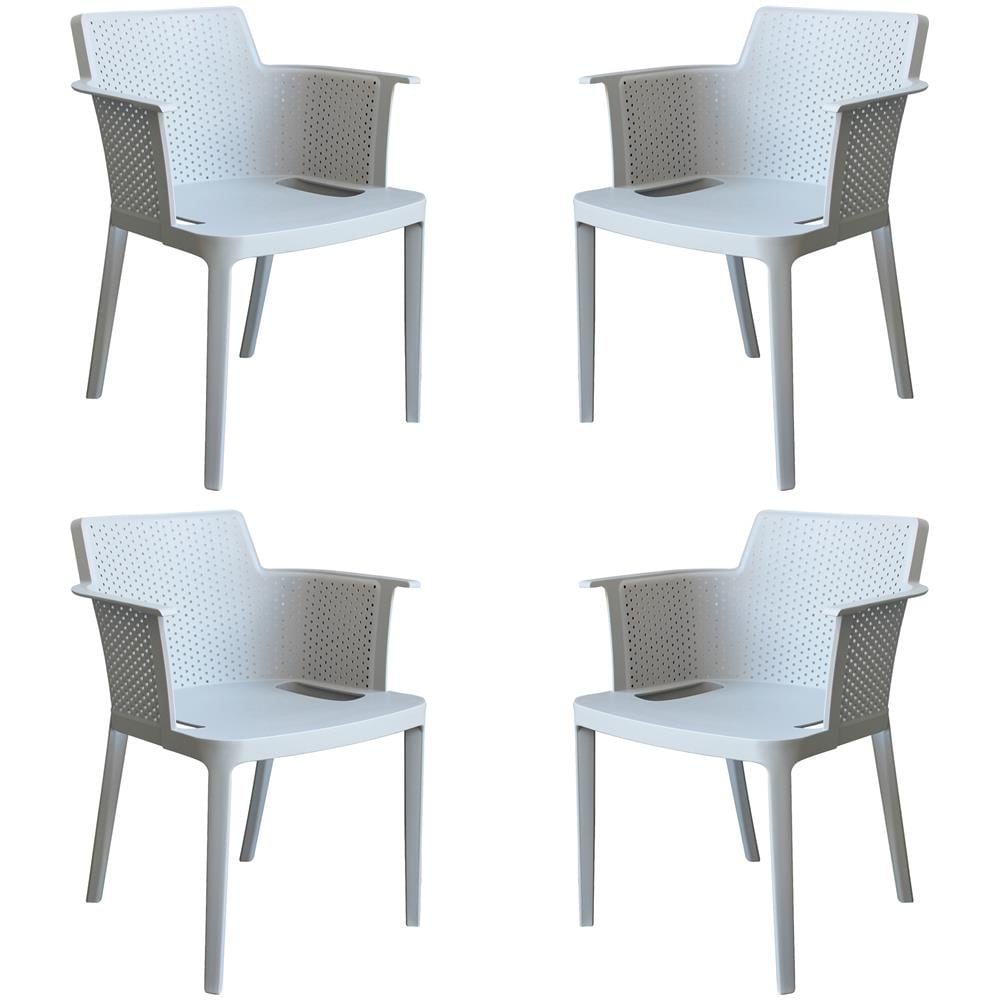 Makka - Poltrona Da Esterno Ed Interno In Plastica Set Da 4 - Foto 1