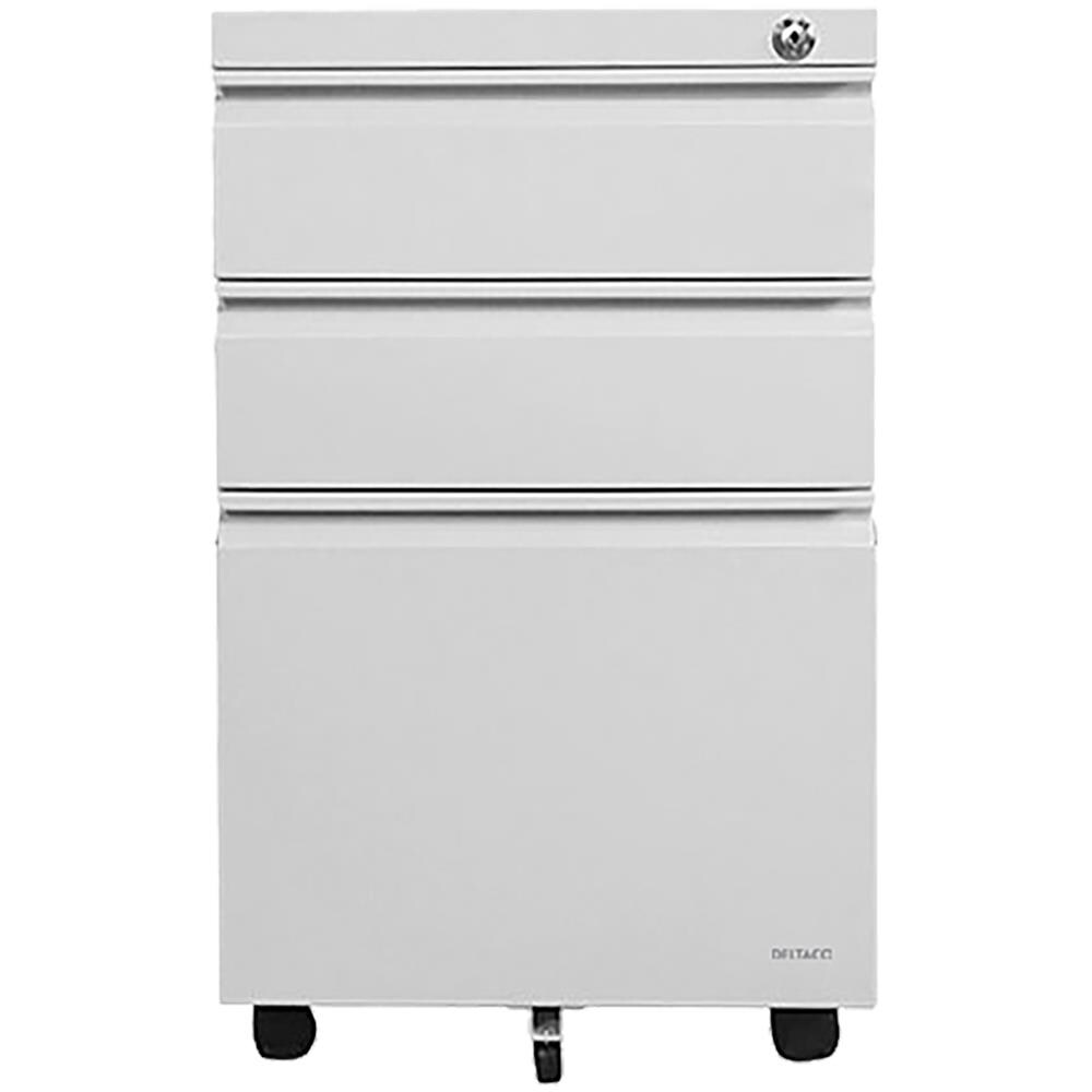 Office, Mobiletto Su Ruote Con Serratura, 3 Cassetti, Bianco - Foto 6