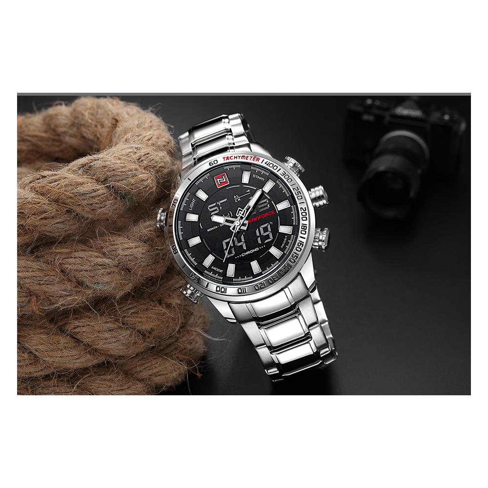 INLAW - Orologio Da Polso Sportivo Da Uomo Di Lusso Con Cronografo Di Marca  Militare Impermeabile El Retroilluminazione Digitale Da Polso (argento) -  ePRICE