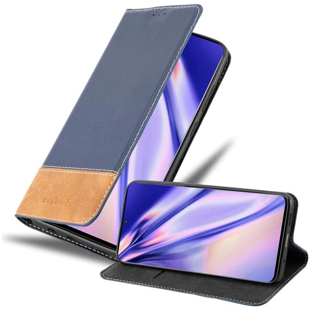 Custodia Compatibile Con Samsung Galaxy S20 In Blu Scuro Marrone - Coperchio Protettiva Con Chiusura Magnetica, Funzione Stand E Tasca Per Le Carte - Foto 1