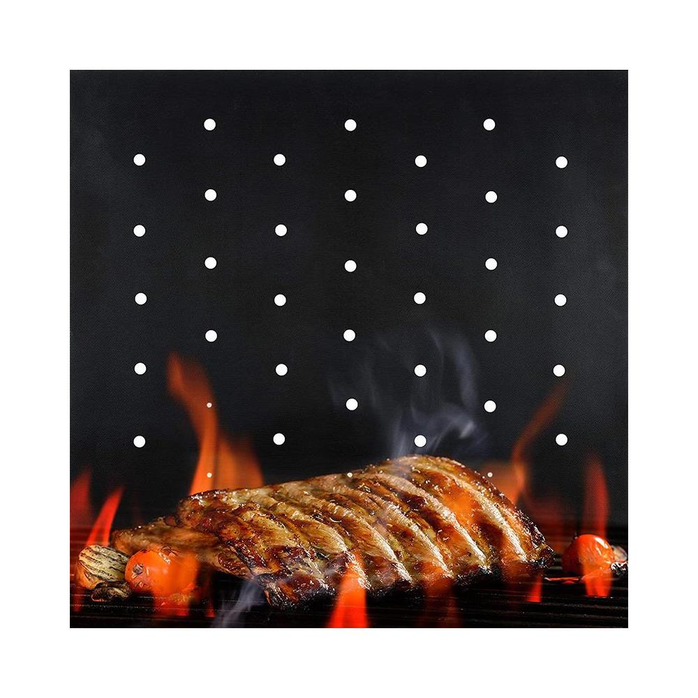 Tappetino Per Griglia Con Fori Antiaderente Nero, Confezione Da 5 - Foto 2