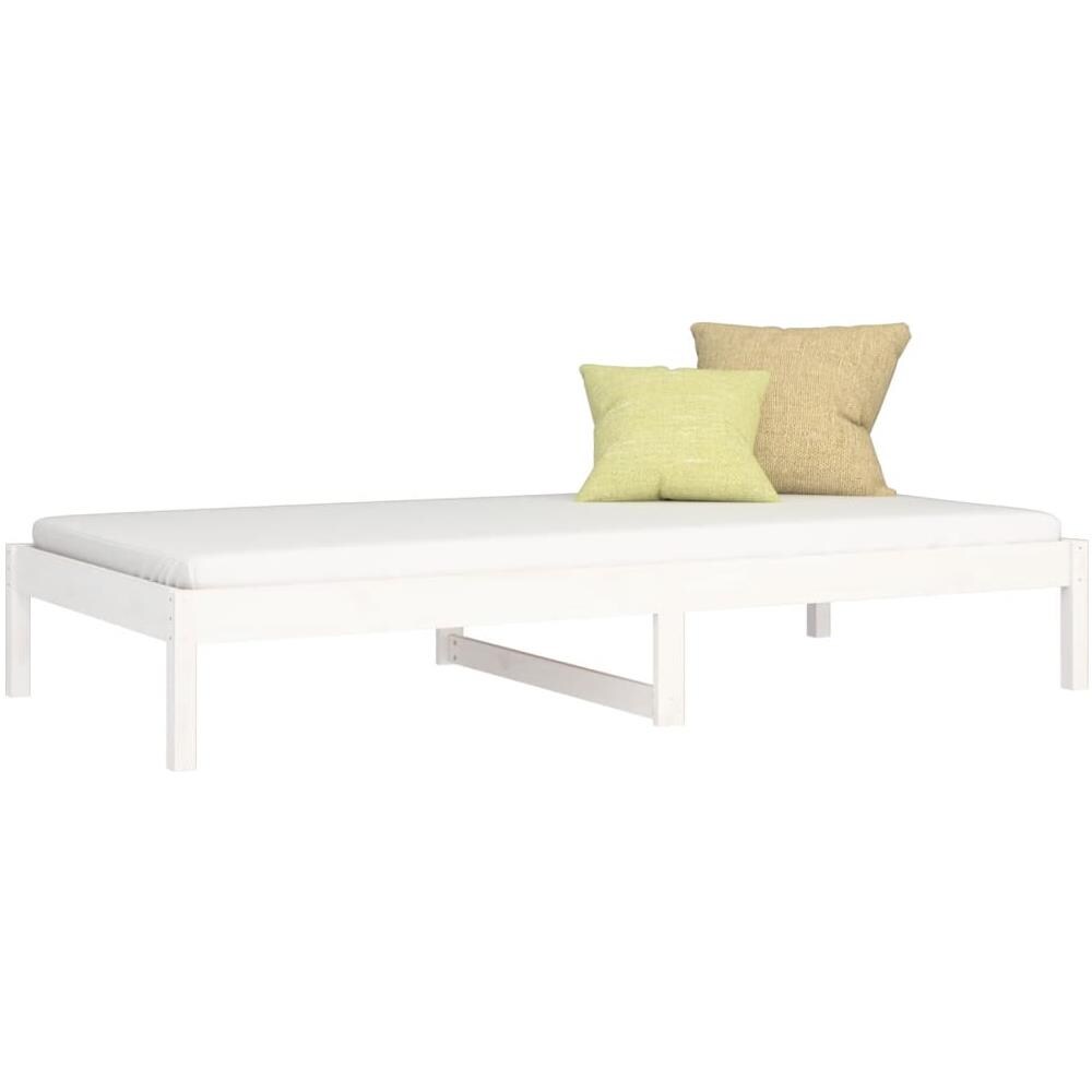 Dormeuse Bianca 80x200 Cm In Legno Massello Di Pino - Foto 3