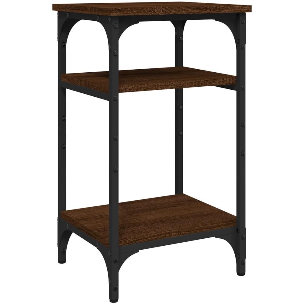 Tavolino Rovere Marrone 35x30x60 Cm In Legno Multistrato - Foto 2