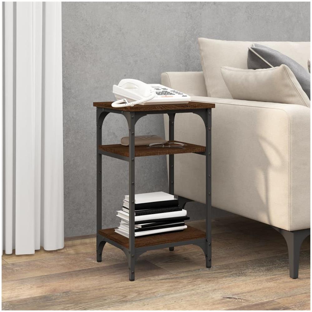 Tavolino Rovere Marrone 35x30x60 Cm In Legno Multistrato - Foto 1