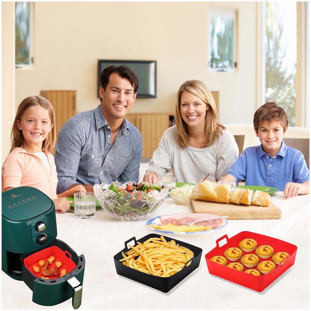 Tappetino Da Forno Quadrato Per Airfryer Con Silicone Antiaderente Black - Foto 2