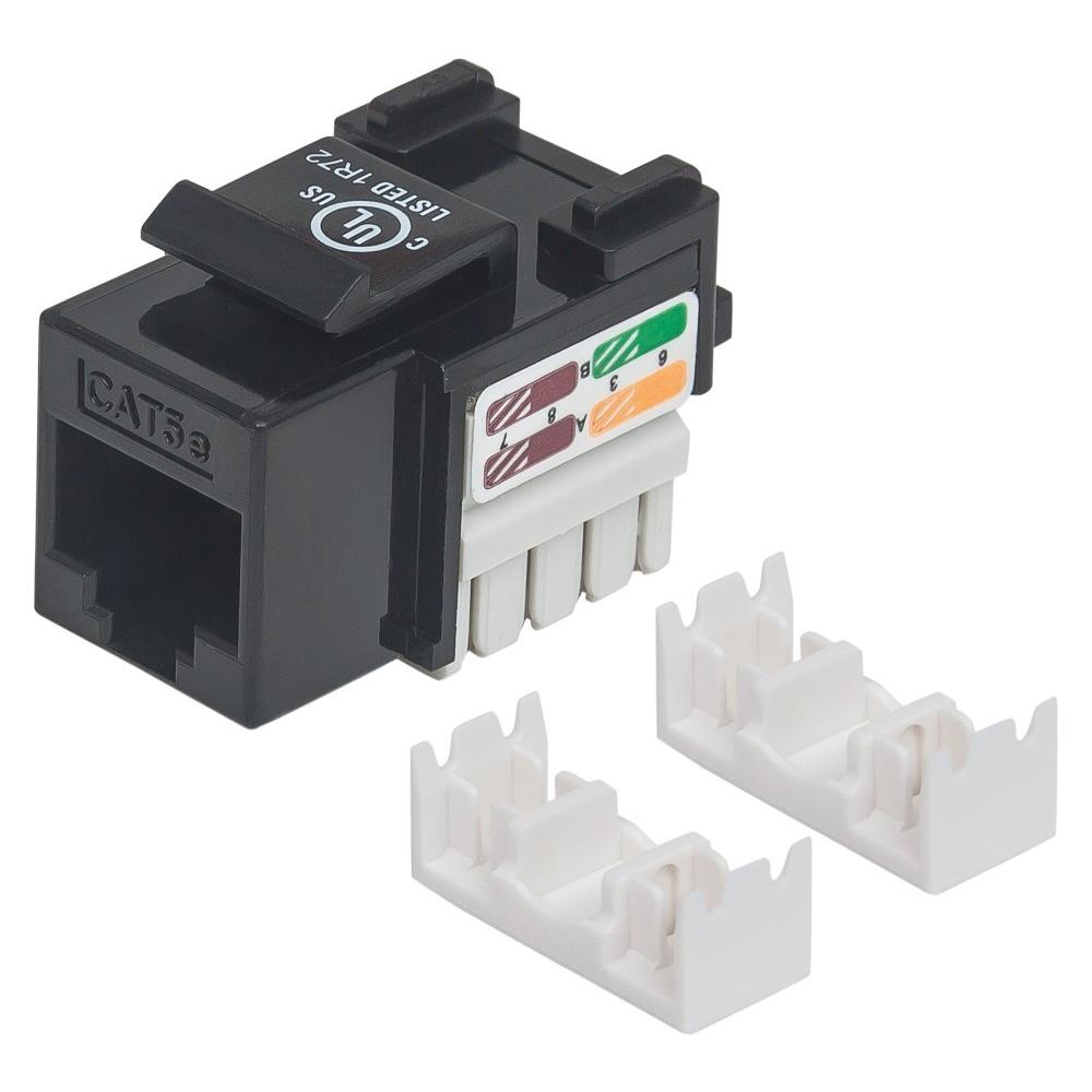 Accessori per Connessione di Rete Rj45 Cat. 5E UTP IDC 90° Nero - Foto 1