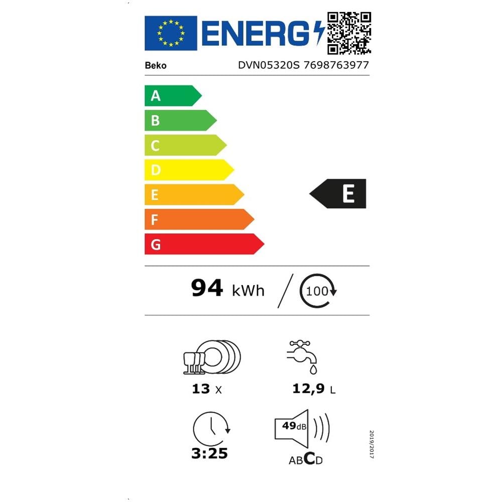 Lavastoviglie DVN05320S Capacità 13 Coperti Classe E Colore Argento - Foto 3