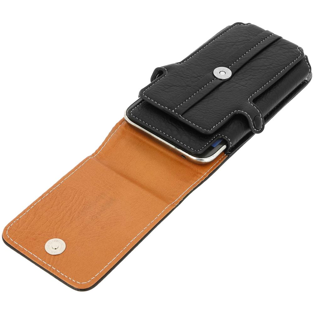 Custodia Portafoglio + Passante Per Cintura + Moschettone Smartphone 5.5'' Nera - Foto 2