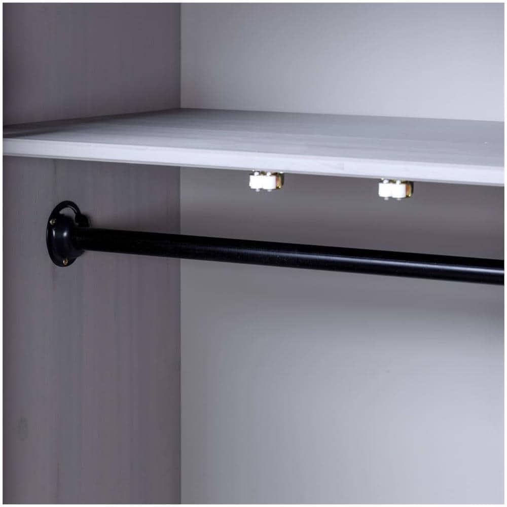 Armadio Grigio 80x50x171,5 cm Legno Massello Pino Panama Range - Foto 2