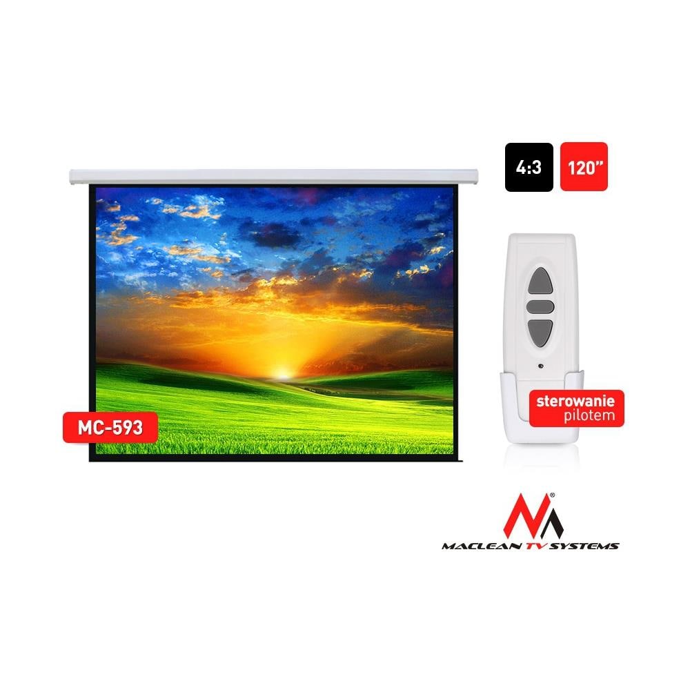 Schermo Di Proiezione Elettrico Da 120 ""con Schermo 4: 3 Maclean Mc-593 240x180 - Foto 1