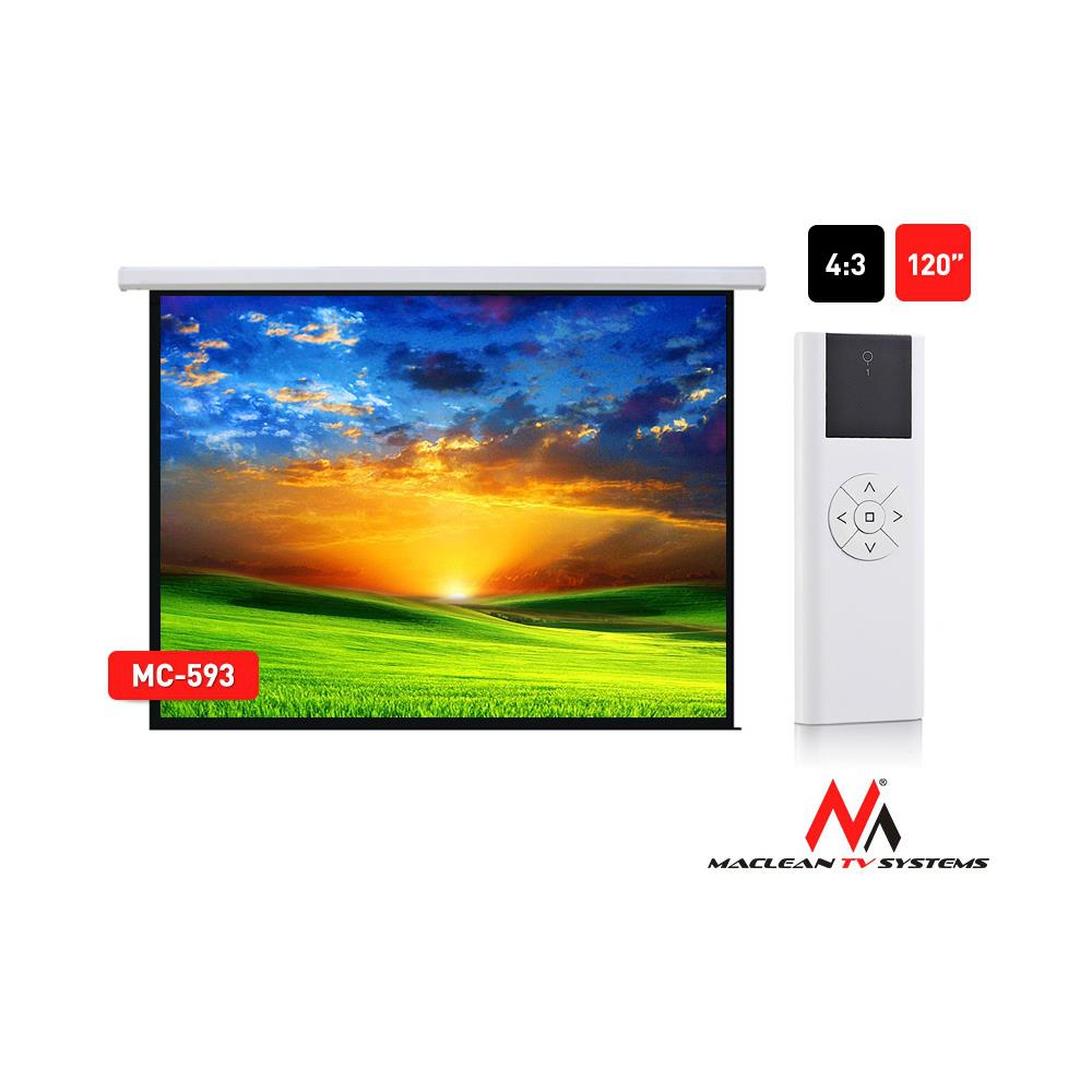 Schermo Di Proiezione Elettrico Da 120 ""con Schermo 4: 3 Maclean Mc-593 240x180 - Foto 5