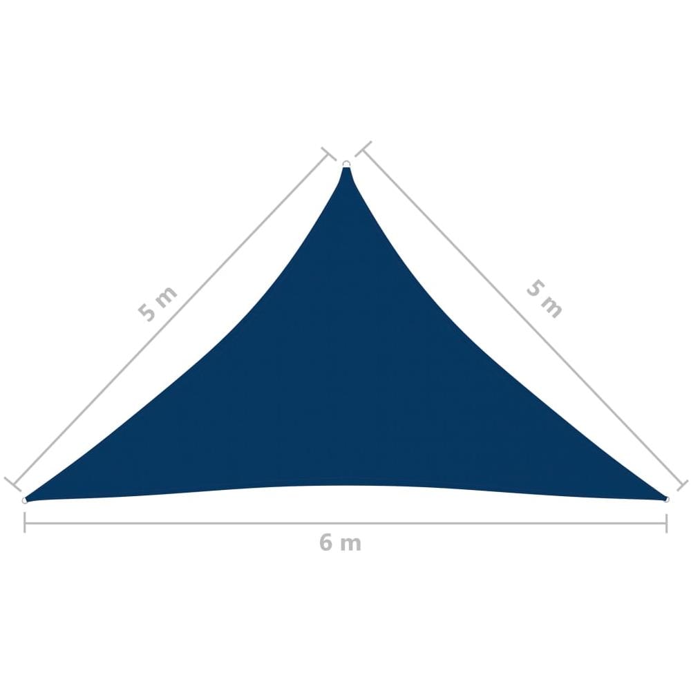 Parasole a Vela Oxford Triangolare 5x5x6 m Blu - Foto 6