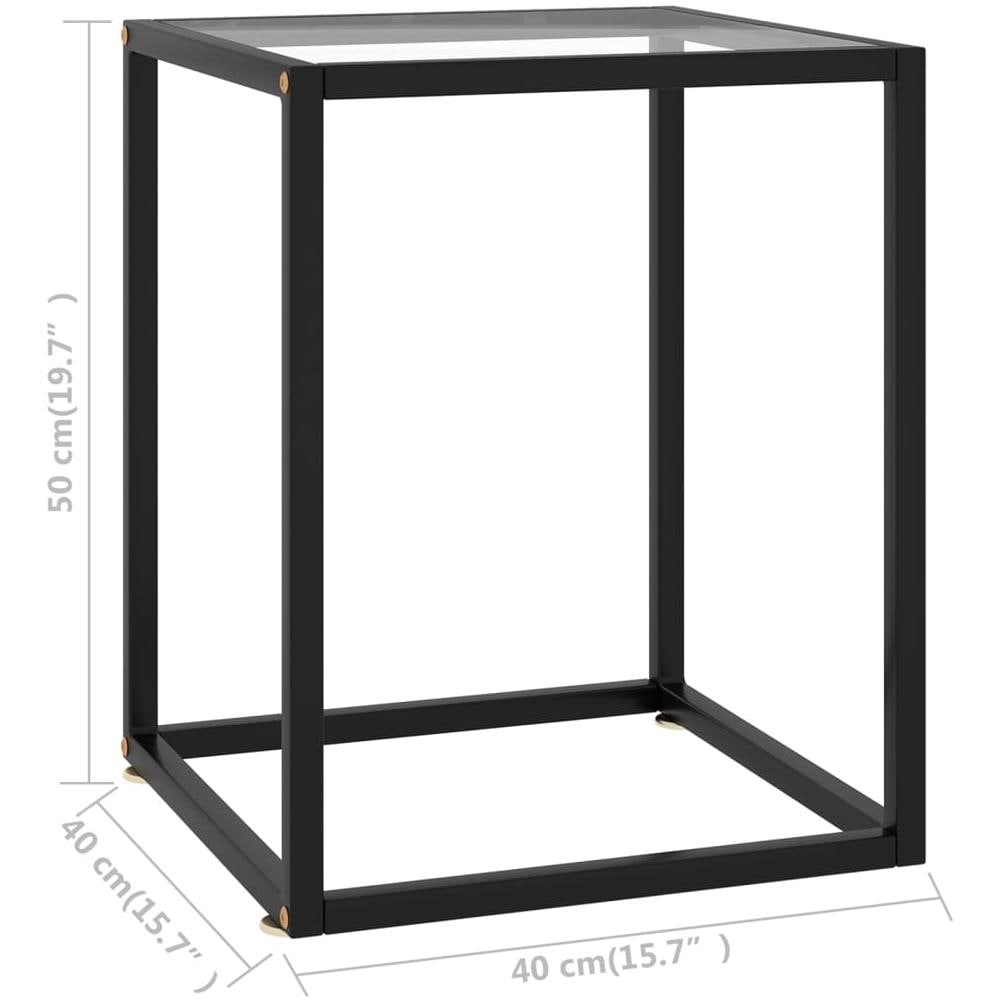 Tavolino Da T Nero Con Vetro Temperato 40x40x50 Cm - Foto 5
