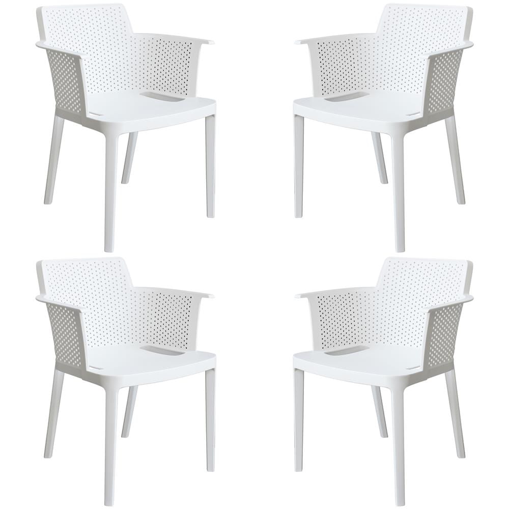 Makka - Poltrona Da Esterno Ed Interno In Plastica Set Da 4 - Foto 1