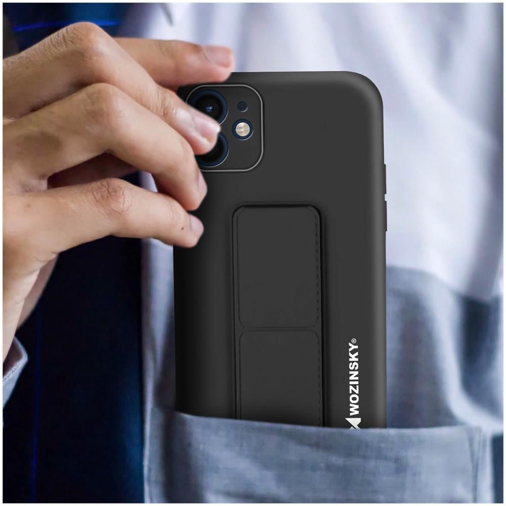 Cover Per Iphone 12 Cavalletto Pieghevole Magnetico Nera - Foto 2