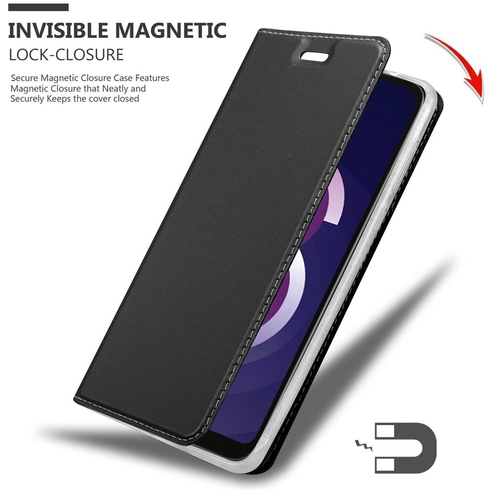 Cadorabo Custodia Compatibile Con Honor 8s / Huawei Y5 2019 In Classy Nero - Coperchio Protettiva Con Chiusura Magnetica, Funzione Stand E Tasca Per Le Carte - Foto 8