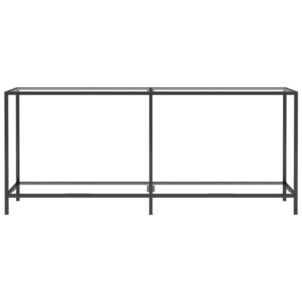 Tavolo Consolle Trasparente 180x35x75,5 Cm In Vetro Temperato - Foto 3