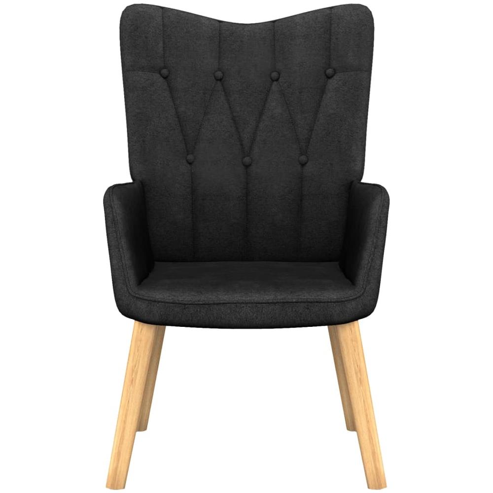 Poltrona Relax con Poggiapiedi Nero in Tessuto - Foto 3