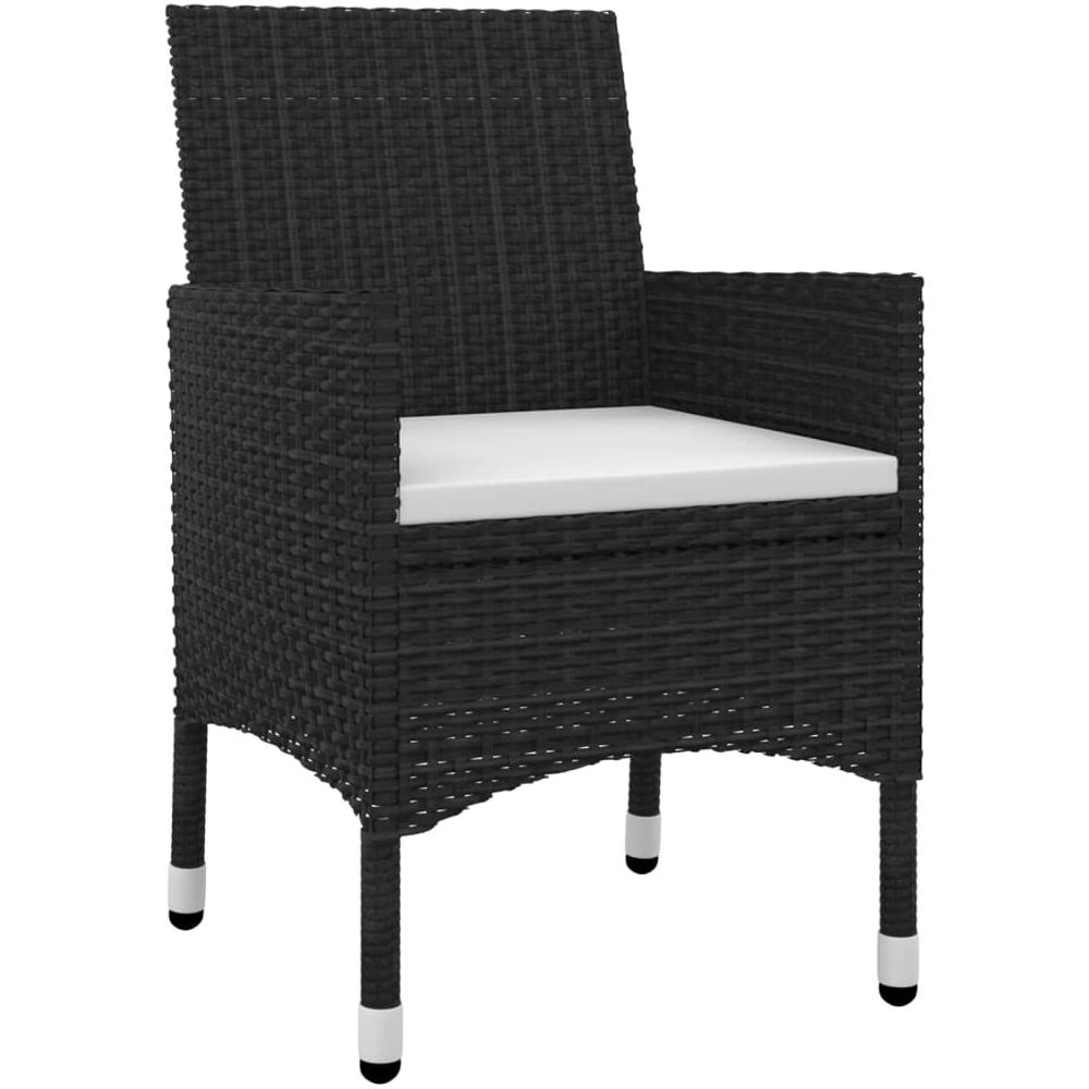 Set Da Pranzo Da Giardino 3 Pz Con Cuscini Polyrattan E Vetro - Foto 3