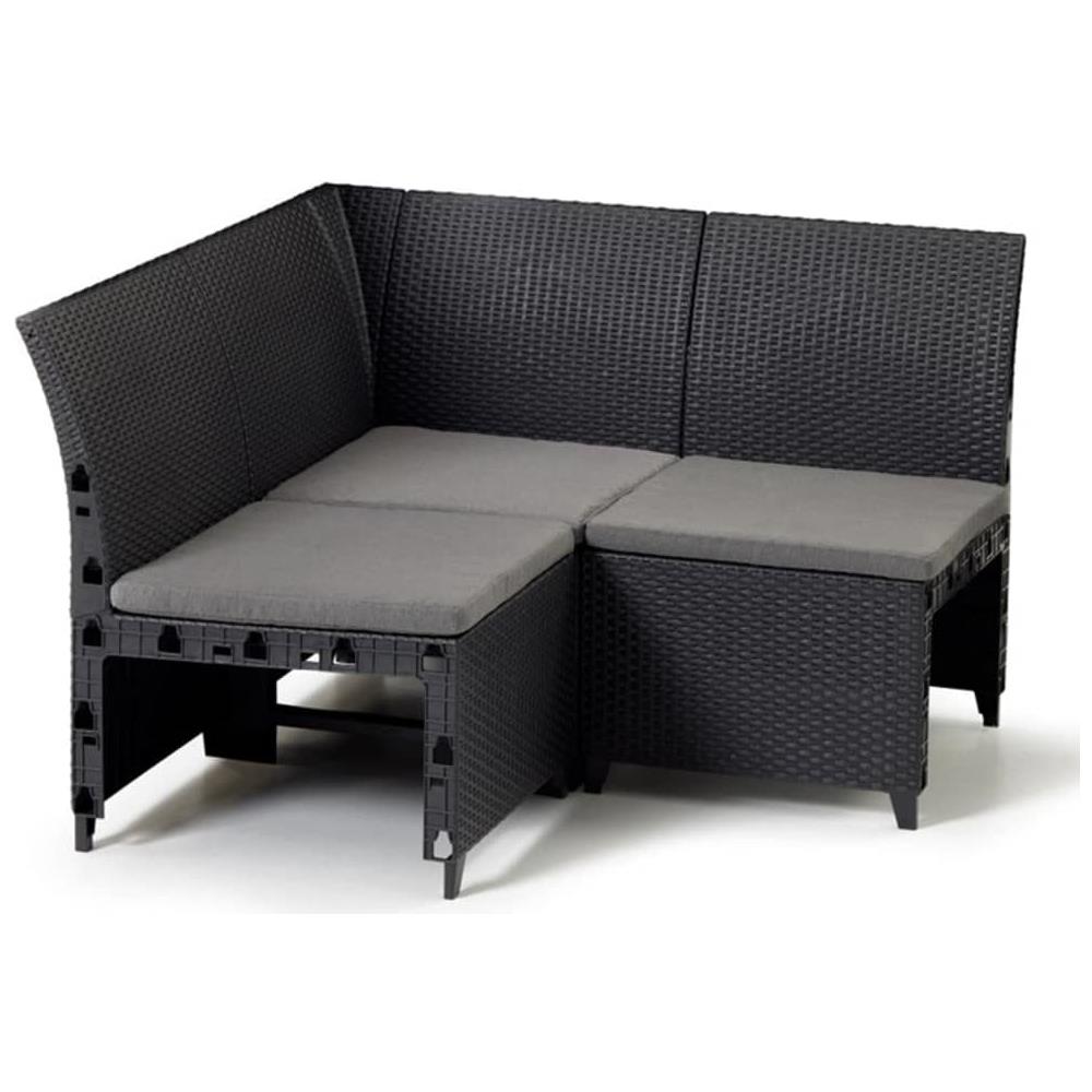 Divano Angolare da Giardino Rosalie Grafite - Foto 1