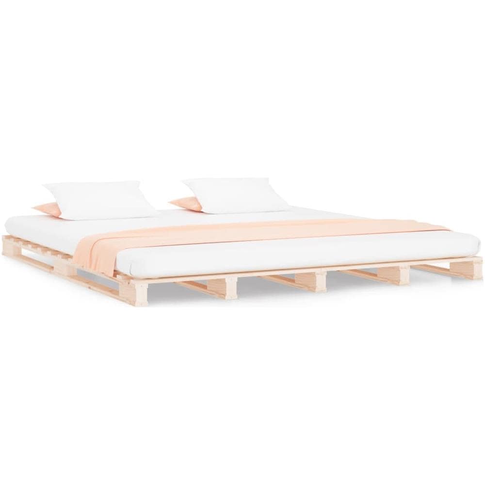 Letto a Pallet 120x190 cm Small Double Legno Massello di Pino - Foto 2