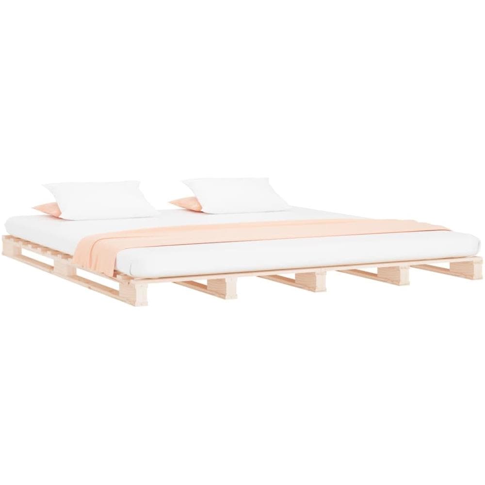 Letto a Pallet 120x190 cm Small Double Legno Massello di Pino - Foto 3
