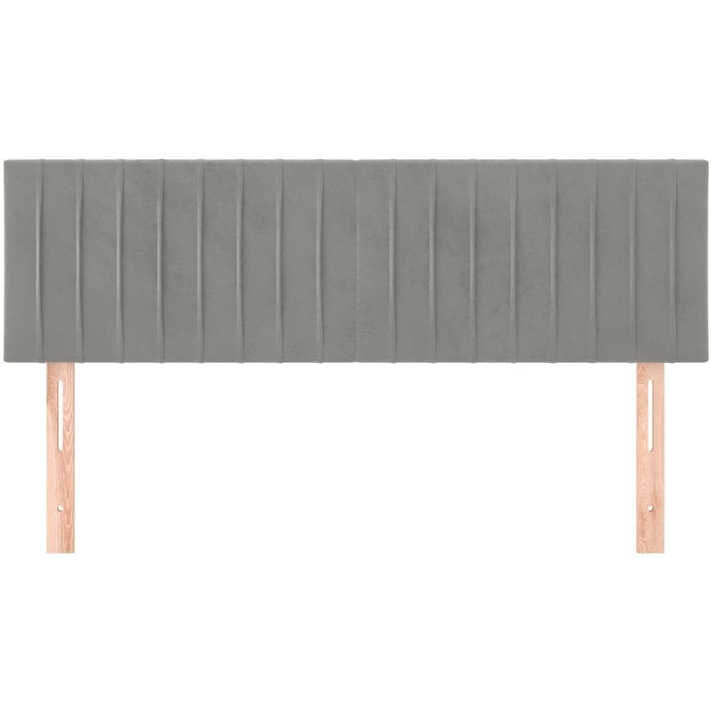Testiere 2 Pz Grigio Chiaro 72x5x78/88 Cm In Velluto - Foto 3