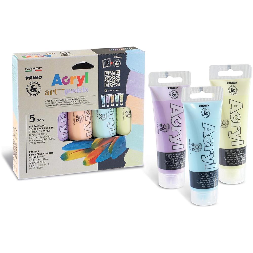 5 Tubetti Di Colori Acrilici Pastello - Foto 1