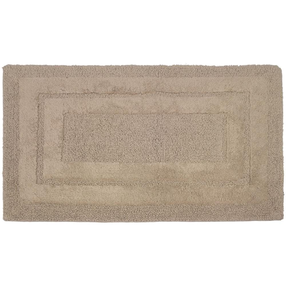 Tappeto Casa Bagno Cotone Spugna Morbida Tinta Unita Antiscivolo Sirio Lino 55x130 Lino - Foto 1