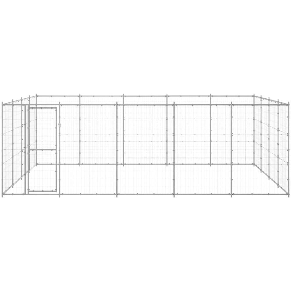 Gabbia per Cani da Esterno in Acciaio Zincato 24,2 m² - Foto 2