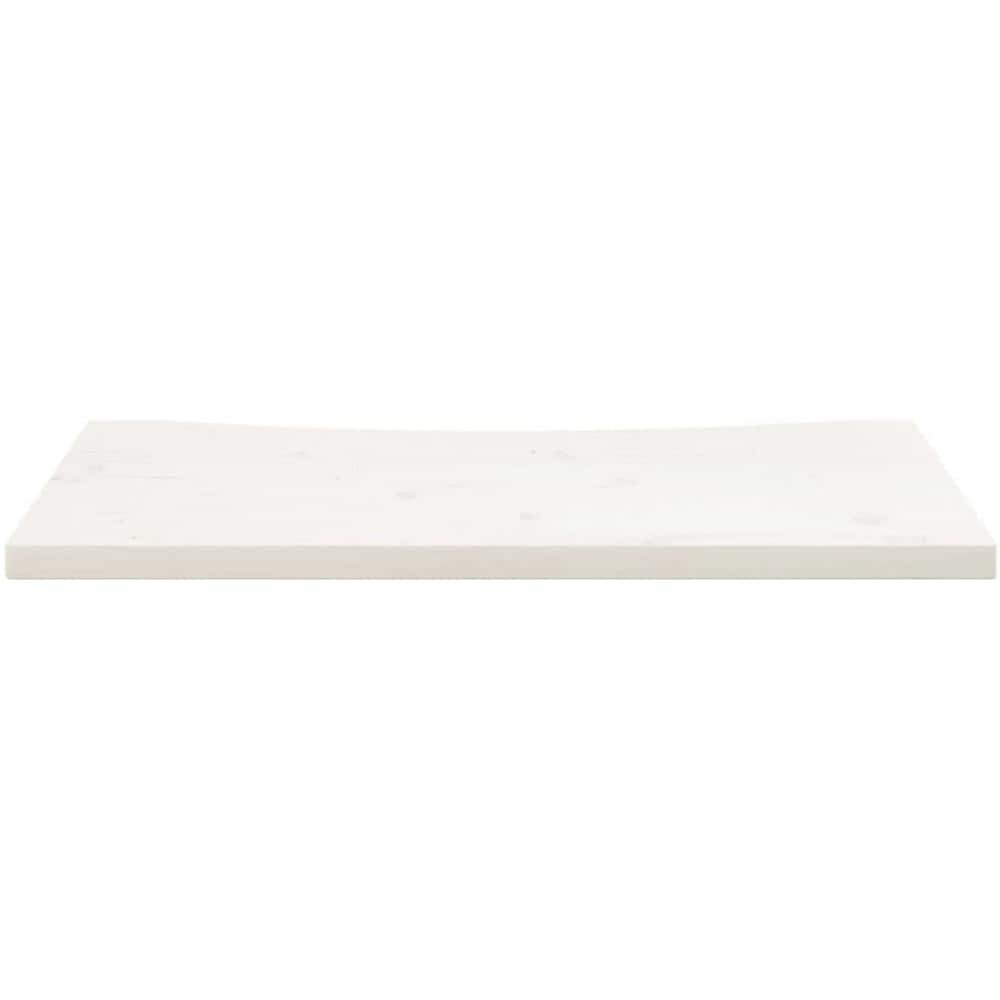 Piano Scrivania Bianco 80x40x2,5 Cm In Legno Massello Di Pino - Foto 3
