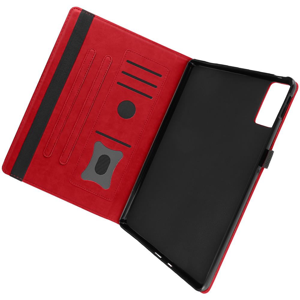 Custodia Per Xiaomi Redmi Pad Se Portafoglio Multiscomparto Supporto Video Rossa - Foto 2