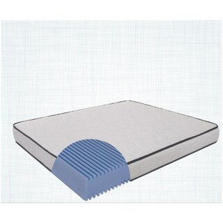 M'DECO Materasso Tobias Per Lettino 60x120x10 Cm | Schiuma E Memory Foam Con Rivestimento Rimovibile E Fili D'Argento | Grigio