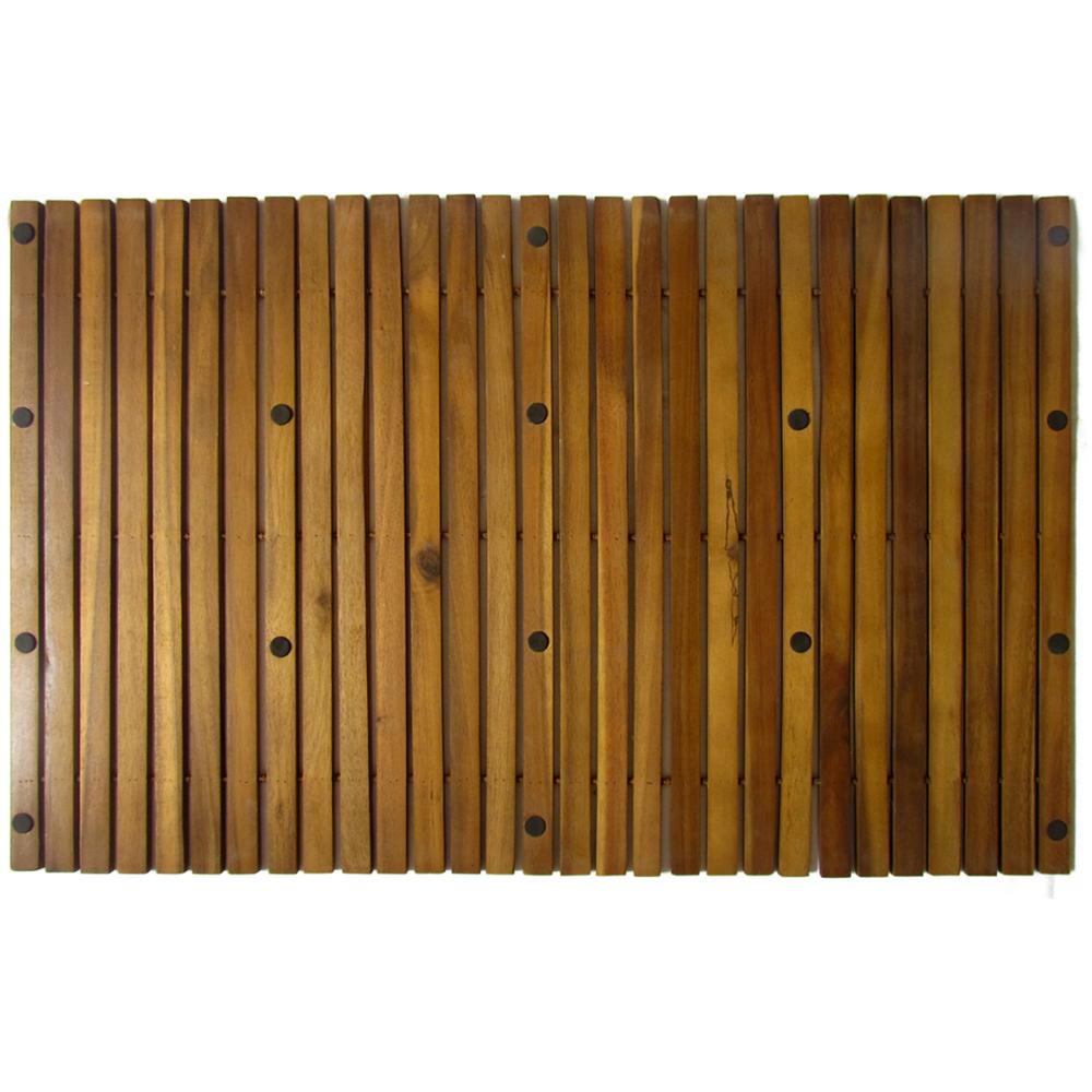 Set 2 Pz Stuoia Per Bagno In Acacia 80 X 50 Cm - Foto 4