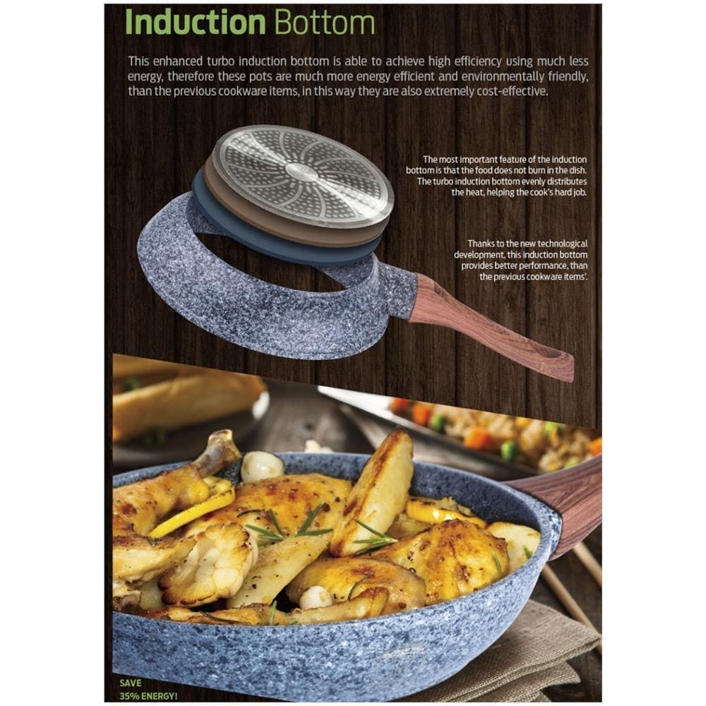 Set 3 Padelle Rivestite In Marmo - Foto 2