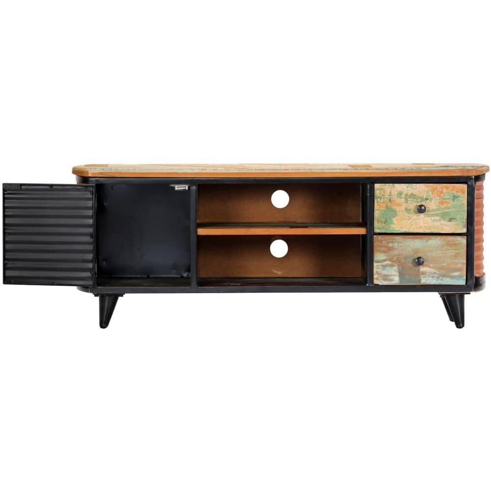 vidaXL Mobile Porta TV 120x30x45 cm in Legno Massello di Mango