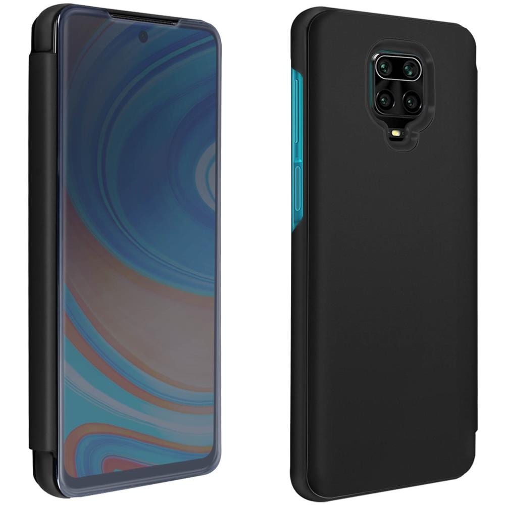 Custodia Xiaomi Redmi Note 9 Pro / Pro Max Translucido Specchio Supporto Nero - Foto 1