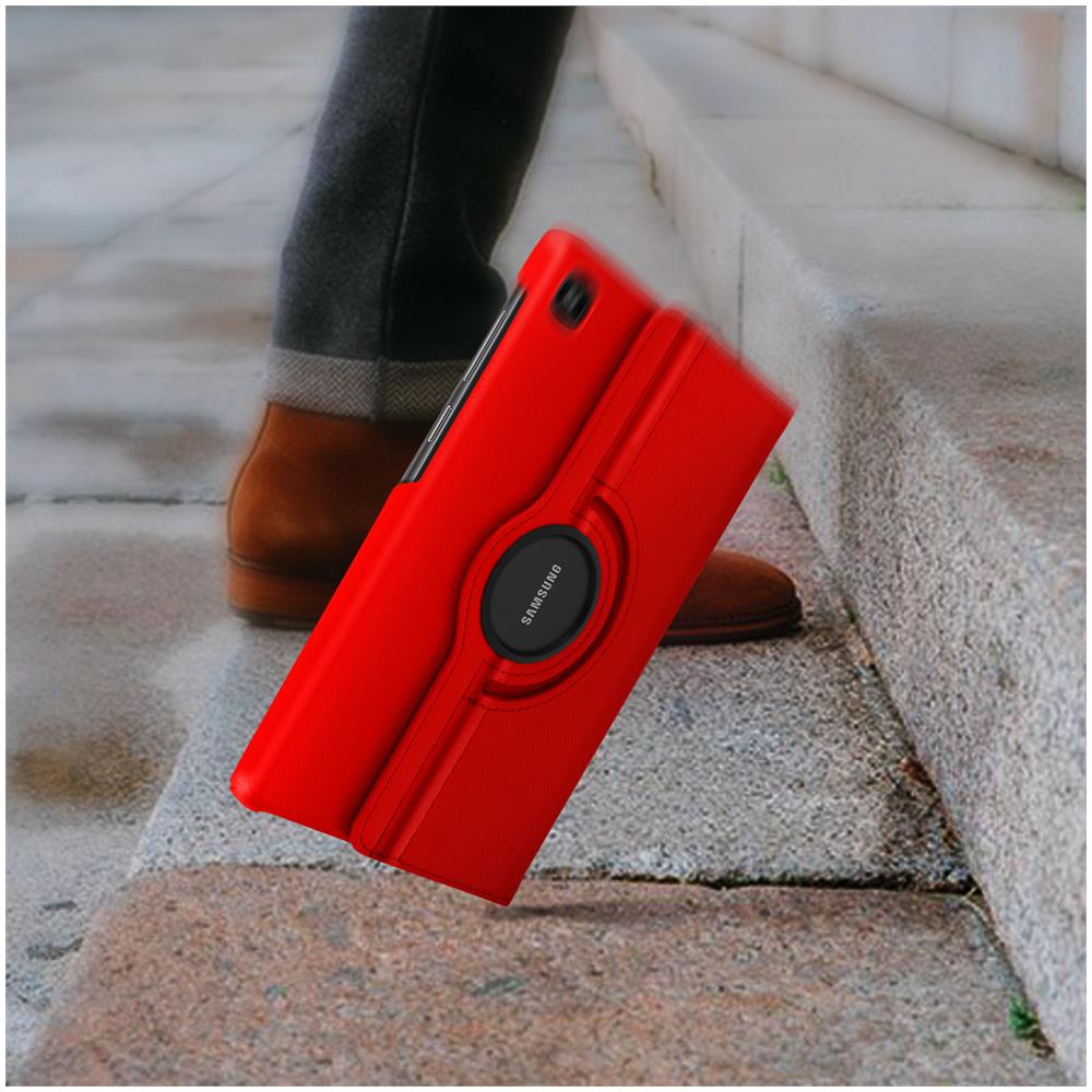 Custodia Samsung Galaxy Tab A7 10.4 2020 Supporto Regolabile 360° - Rosso - Foto 2