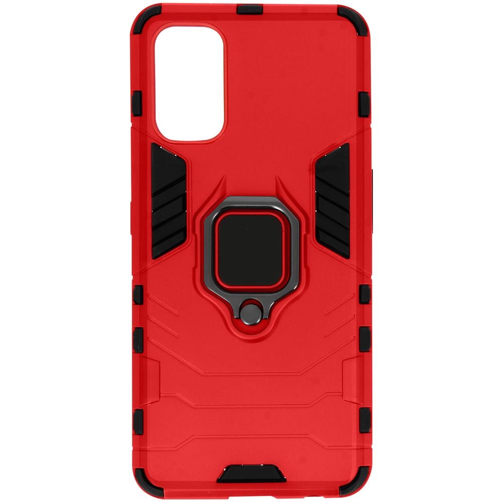 Cover Xiaomi Poco M3 / Redmi 9t Bi-materiale Anello Supporto Video Rosso - Foto 1