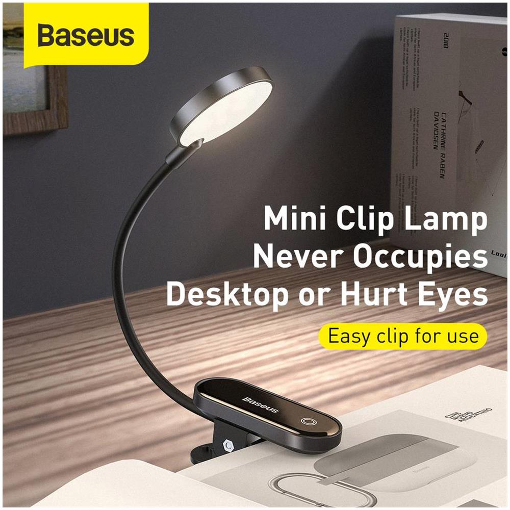 Home Comfort Di Lettura Mini Clip Della Lampada + Cavo, 400 Mah, 4000k Charing, 3w Grigio Scuro (dgrad-0g) - Foto 2